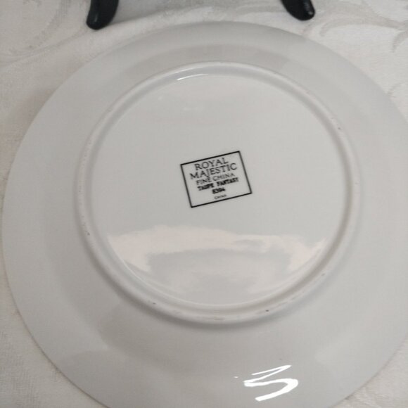 Majesty Collection Taupe Fantasy 8394 Set Of 6 Salad Plates 7 1/2" Diameter.New - Picture 3 of 11